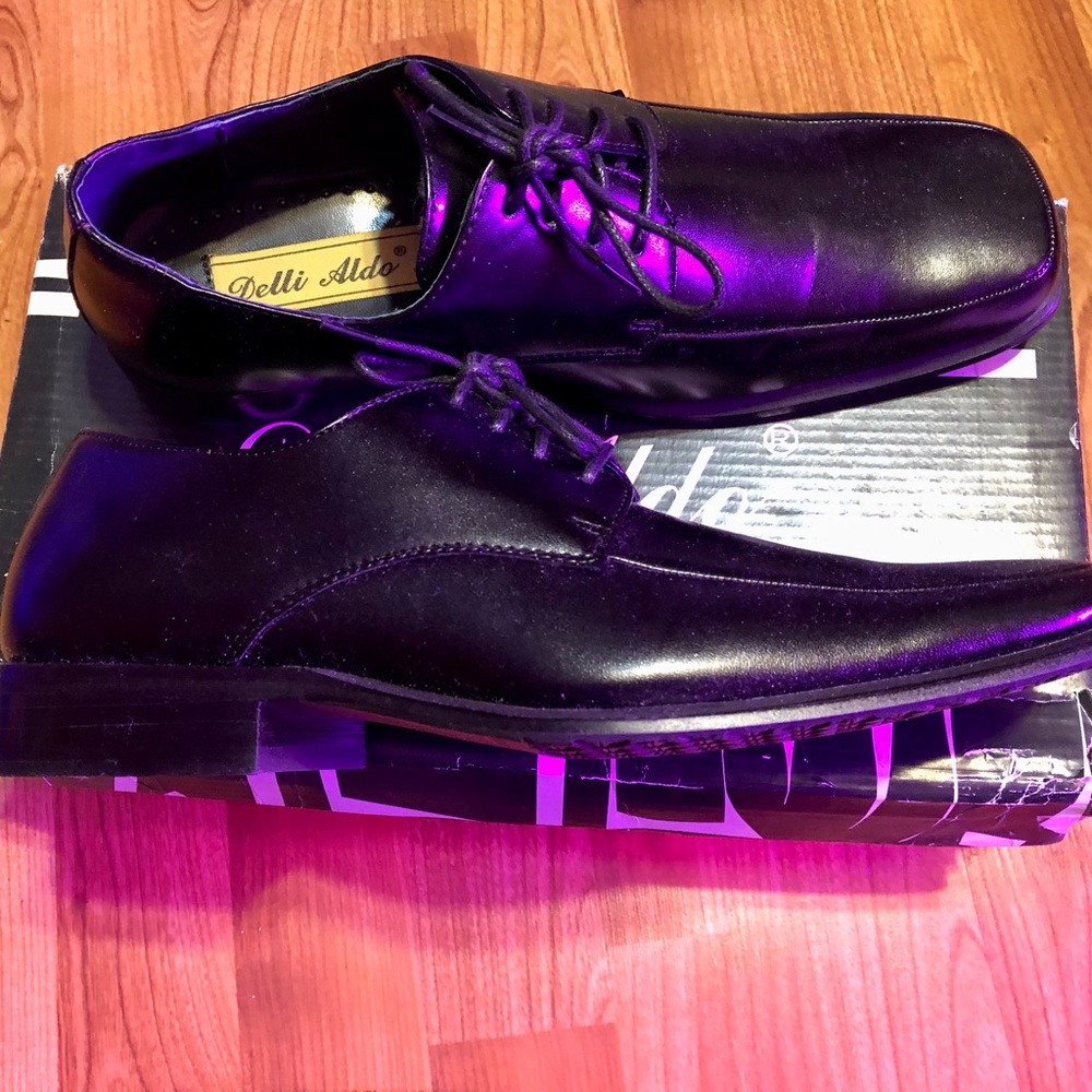New Delli Aldo Men’s Size 7 Dress Black Shoes